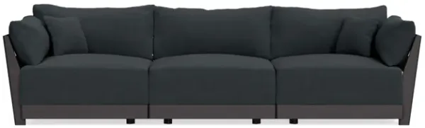 Modular Bondi Black 3-Seater Sofa in Obsidian | Memory Foam Blend