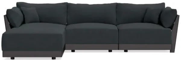 Modular Bondi Black 3-Seater Sectional in Obsidian | Memory Foam Blend