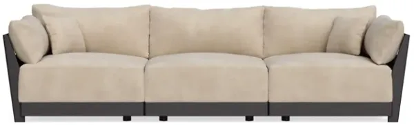Modular Bondi Black 3-Seater Sofa in Oyster | Memory Foam Blend