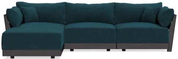 Modular Bondi Black 3-Seater Sectional in Indigo | Memory Foam Blend