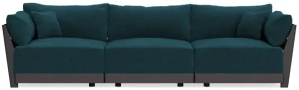 Modular Bondi Black 3-Seater Sofa in Indigo | Memory Foam Blend