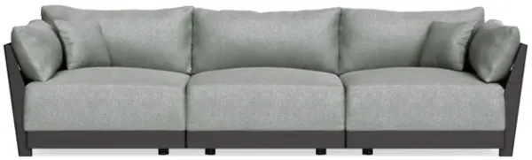 Modular Bondi Black 3-Seater Sofa in Storm Gray | Memory Foam Blend