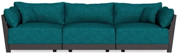 Modular Bondi Black 3-Seater Sofa in Marine Teal | Classic Blend