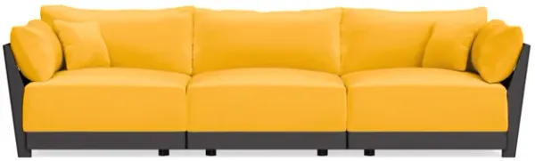 Modular Bondi Black 3-Seater Sofa in Marigold | Memory Foam Blend