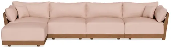 Modular Bondi Espresso 4-Seater Sectional in Rose Quartz | Classic Blend