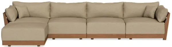 Modular Bondi Espresso 4-Seater Sectional in Sand | Classic Blend