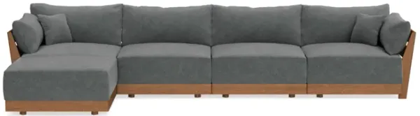 Modular Bondi Espresso 4-Seater Sectional in Chimney Gray | Classic Blend
