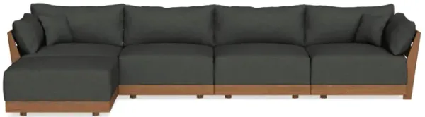 Modular Bondi Espresso 4-Seater Sectional in Raven Gray | Classic Blend