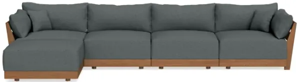 Modular Bondi Espresso 4-Seater Sectional in Stone | Classic Blend