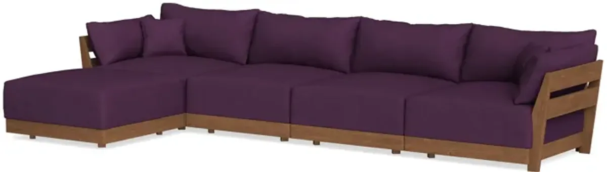 Modular Bondi Espresso 4-Seater Sectional in Aubergine | Classic Blend