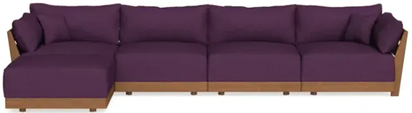 Modular Bondi Espresso 4-Seater Sectional in Aubergine | Classic Blend