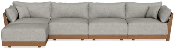 Modular Bondi Espresso 4-Seater Sectional in Fog | Classic Blend