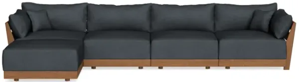Modular Bondi Espresso 4-Seater Sectional in Stone Gray | Classic Blend