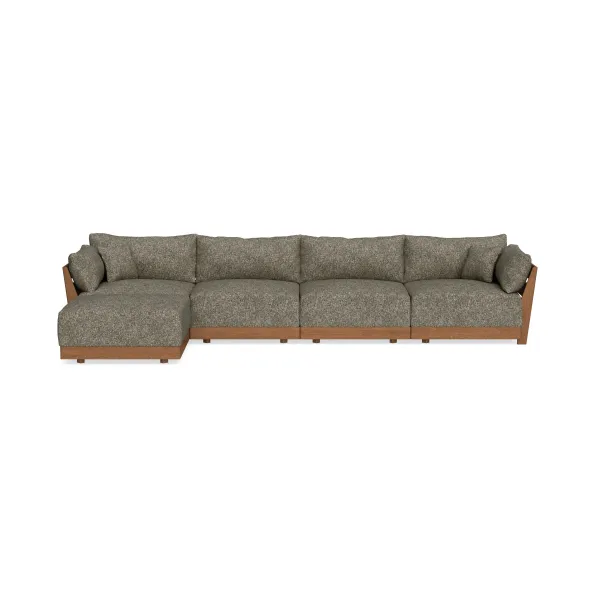 Modular Bondi Espresso 4-Seater Sectional in Mineral | Classic Blend