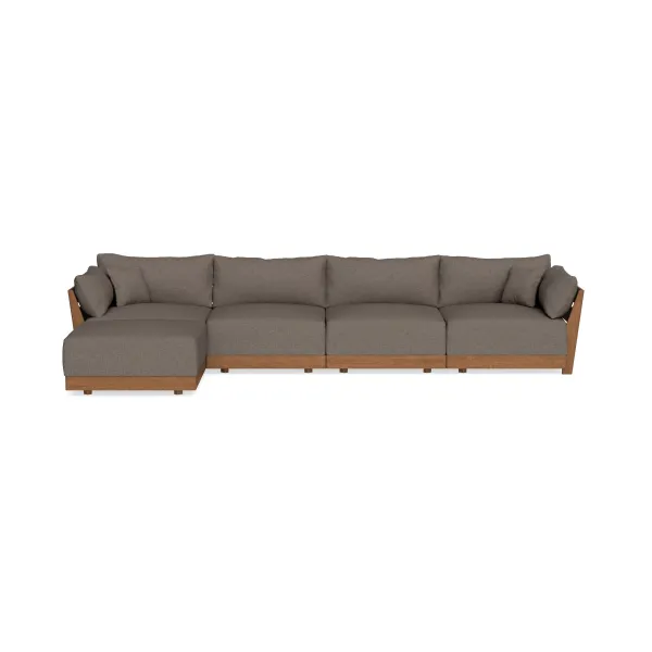 Modular Bondi Espresso 4-Seater Sectional in Smoke | Classic Blend