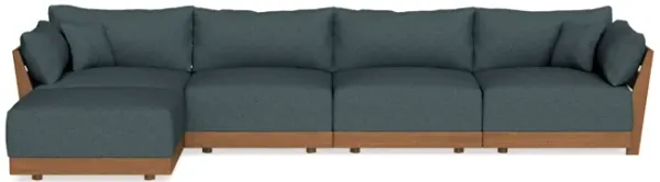 Modular Bondi Espresso 4-Seater Sectional in Ocean Gray | Classic Blend