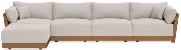 Modular Bondi Espresso 4-Seater Sectional in Alabaster | Classic Blend