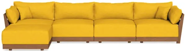Modular Bondi Espresso 4-Seater Sectional in Sunflower | Classic Blend