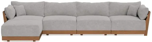 Modular Bondi Espresso 4-Seater Sectional in Silver Gray | Classic Blend