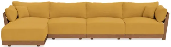 Modular Bondi Espresso 4-Seater Sectional in Honey | Classic Blend