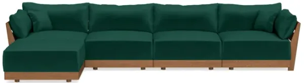 Modular Bondi Espresso 4-Seater Sectional in Evergreen | Classic Blend