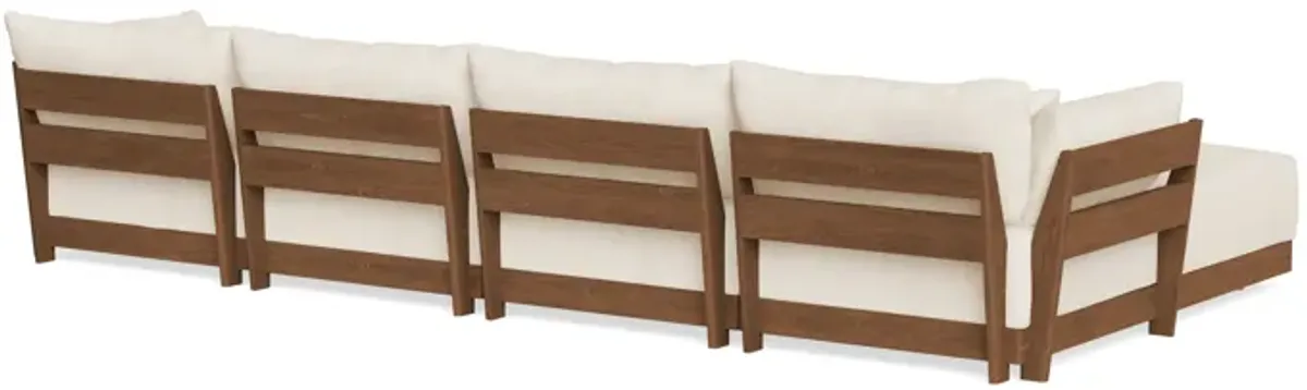 Modular Bondi Espresso 4-Seater Sectional in Powder | Classic Blend