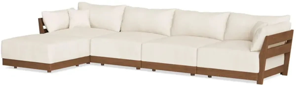 Modular Bondi Espresso 4-Seater Sectional in Powder | Classic Blend