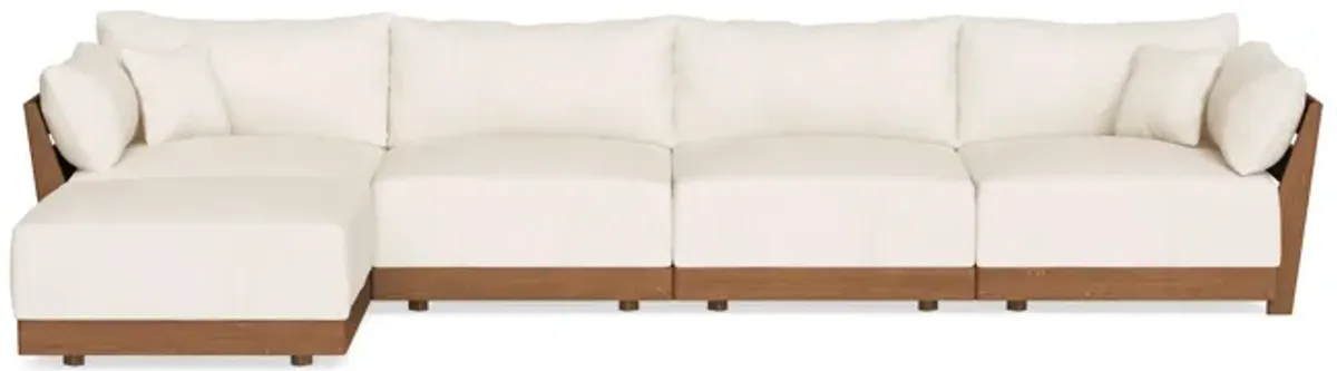 Modular Bondi Espresso 4-Seater Sectional in Powder | Classic Blend
