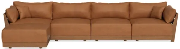 Modular Bondi Espresso 4-Seater Sectional in Whiskey | Classic Blend