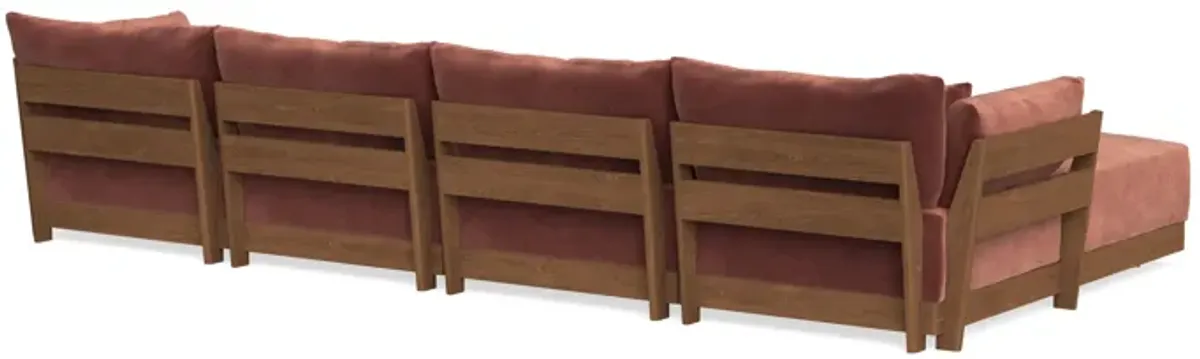 Modular Bondi Espresso 4-Seater Sectional in Spice | Classic Blend
