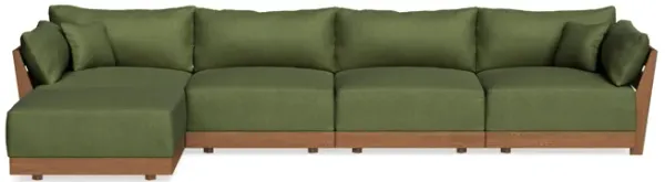 Modular Bondi Espresso 4-Seater Sectional in Fern | Classic Blend