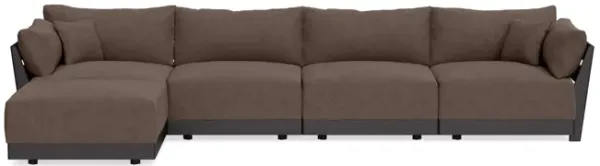 Modular Bondi Black 4-Seater Sectional in Chocolate | Classic Blend