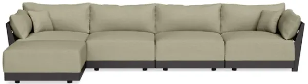 Modular Bondi Black 4-Seater Sectional in Cappuccino | Classic Blend