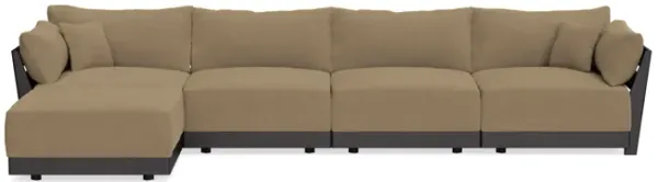Modular Bondi Black 4-Seater Sectional in Macchiato | Classic Blend