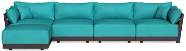 Modular Bondi Black 4-Seater Sectional in Pool | Classic Blend