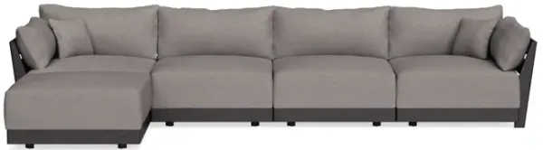 Modular Bondi Black 4-Seater Sectional in Cement | Classic Blend