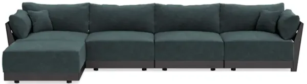 Modular Bondi Black 4-Seater Sectional in Nightfall | Classic Blend