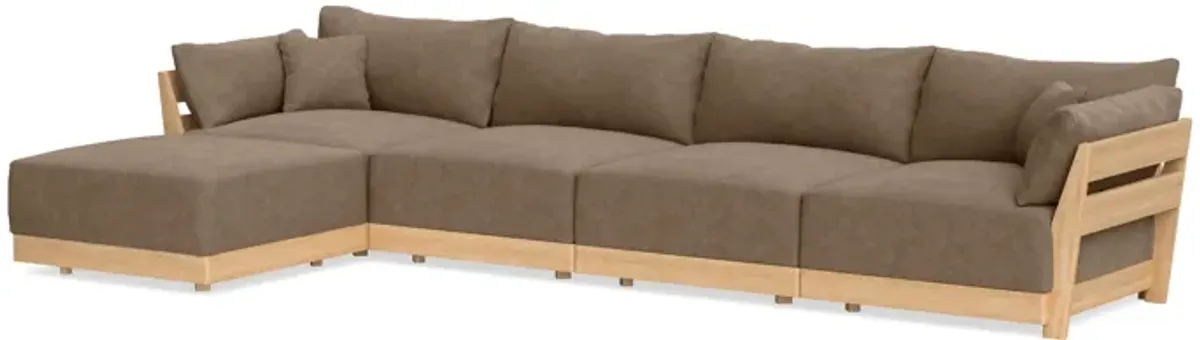 Modular Bondi Latte 4-Seater Sectional in Coffee | Classic Blend