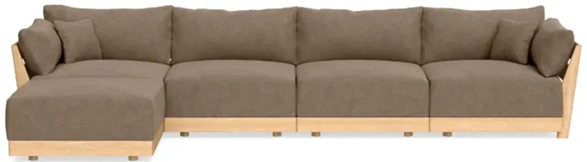 Modular Bondi Latte 4-Seater Sectional in Coffee | Classic Blend