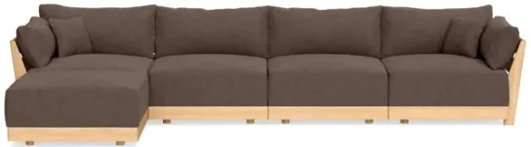 Modular Bondi Latte 4-Seater Sectional in Chocolate | Classic Blend