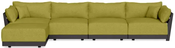 Modular Bondi Black 4-Seater Sectional in Avocado | Classic Blend