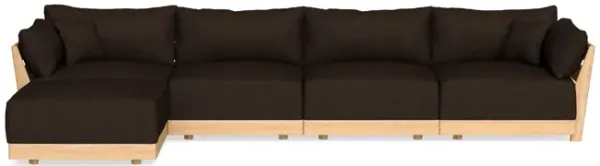 Modular Bondi Latte 4-Seater Sectional in Espresso | Classic Blend