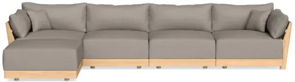 Modular Bondi Latte 4-Seater Sectional in Cinder Gray | Classic Blend