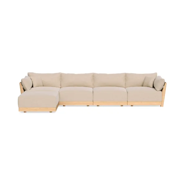 Modular Bondi Latte 4-Seater Sectional in Vanilla | Classic Blend