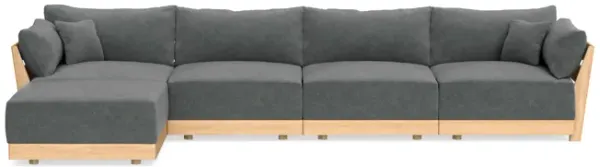 Modular Bondi Latte 4-Seater Sectional in Chimney Gray | Classic Blend