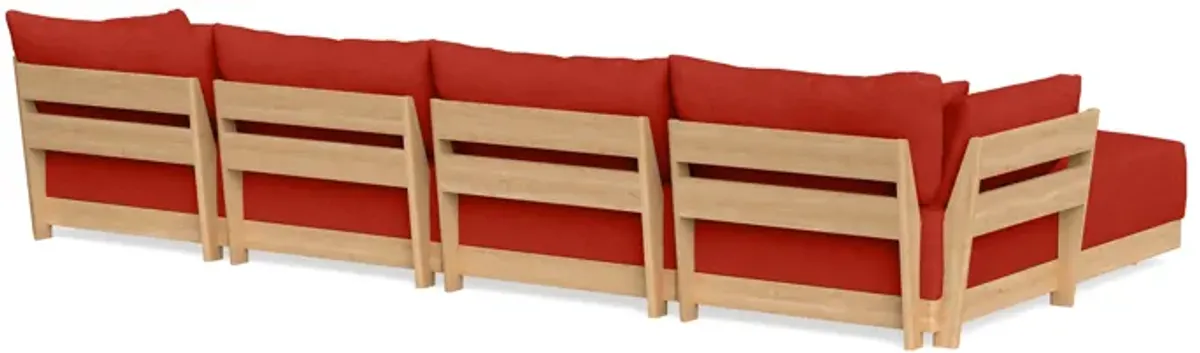 Modular Bondi Latte 4-Seater Sectional in Cayenne | Classic Blend