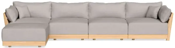Modular Bondi Latte 4-Seater Sectional in Cloud | Classic Blend