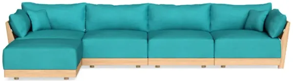 Modular Bondi Latte 4-Seater Sectional in Pool | Classic Blend