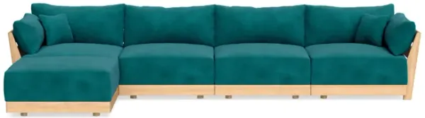 Modular Bondi Latte 4-Seater Sectional in Peacock | Classic Blend