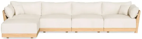 Modular Bondi Latte 4-Seater Sectional in Powder | Classic Blend